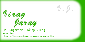 virag jaray business card